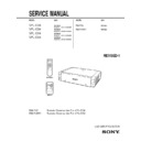 Sony RM-PJ2, RM-PJM11, VPL-CS4, VPL-CX4 Service Manual