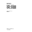 Sony RM-PJ3, VPL-CS20, VPL-CX20 Service Manual