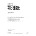 Sony RM-PJ3, VPL-CS20A, VPL-CX20A Service Manual