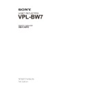 Sony RM-PJAW10, VPL-BW7 Service Manual