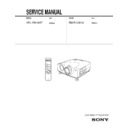 rm-pjvw10, vpl-vw10ht service manual