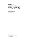 rm-pjvw100, vpl-vw50 service manual