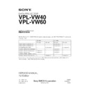 Sony RM-PJVW60, VPL-VW40, VPL-VW60 (serv.man2) Service Manual