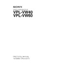 Sony RM-PJVW60, VPL-VW40, VPL-VW60 Service Manual