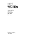 Sony VPL-HS20 Service Manual