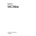 Sony VPL-VW50 Service Manual