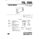Sony FDL-X600 Service Manual
