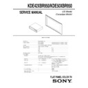 Sony KDE-42XBR950, KDE-50XBR950 Service Manual