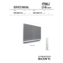 Sony KDF-E42A11E, KDF-E50A11E Service Manual