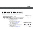 Sony KDL-32HX750, KDL-32HX753, KDL-32HX75A, KDL-40HX750, KDL-40HX753, KDL-40HX75A, KDL-46HX750, KDL-46HX753, KDL-46HX75A, KDL-55HX750, KDL-55HX753 Service Manual