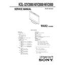 Sony KDL-32V2000, KDL-40V2000, KDL-46V2000 Service Manual