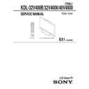 Sony KDL-32V4000, KDL-32V400B, KDL-40V4000 Service Manual