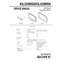 Sony KDL-32XBR950, KDL-42XBR950 Service Manual