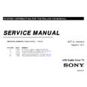 Sony KDL-40HX700, KDL-46HX700, KDL-55HX700 Service Manual