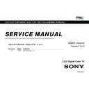 Sony KDL-40HX850, KDL-40HX853, KDL-40HX855, KDL-46HX850, KDL-46HX853, KDL-46HX855, KDL-55HX850, KDL-55HX853, KDL-55HX855 Service Manual