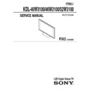 Sony KDL-40W3100, KDL-46W3100, KDL-52W3100 Service Manual