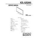 Sony KDL-52X2000 Service Manual