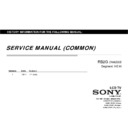 Sony KDL-60W840B, KDL-60W850B, KDL-60W855B, KDL-60W857B, KDL-60W858B, KDL-70W830B, KDL-70W840B, KDL-70W850B, KDL-70W855B, KDL-70W856B, KDL-70W857B Service Manual