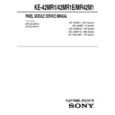 Sony KE-42MR1, KE-42MR1E, KE-MR42M1 Service Manual