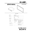 Sony KE-42MR1 (serv.man2) Service Manual