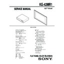Sony KE-42MR1 Service Manual