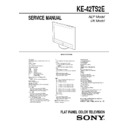 Sony KE-42TS2E Service Manual