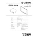 Sony KE-42XBR900 (serv.man2) Service Manual