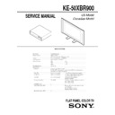 Sony KE-50XBR900 (serv.man2) Service Manual