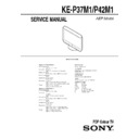 Sony KE-P37M1, KE-P42M1 Service Manual