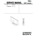 Sony KF-60DX100K Service Manual