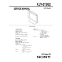 Sony KLV-21SG2 (serv.man2) Service Manual