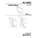Sony KLV-23HR2 Service Manual