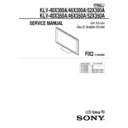 Sony KLV-40X300A, KLV-40X350A, KLV-46X300A, KLV-46X350A, KLV-52X300A, KLV-52X350A Service Manual