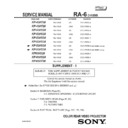Sony KP-43HT20, KP-53HS20, KP-53HS30, KP-61HS20, KP-61HT30 Service Manual