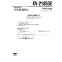Sony KV-2185GE (serv.man2) Service Manual