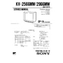 Sony KV-2566MW Service Manual