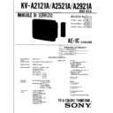 Sony KV-A2121A Service Manual