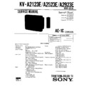 Sony KV-A2123E Service Manual