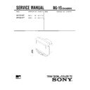 Sony KV-G51B1 Service Manual