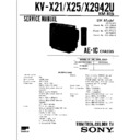 Sony KV-X2142U Service Manual