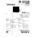Sony KV-X2152U Service Manual