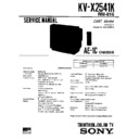 Sony KV-X2541K Service Manual