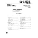 Sony KV-X2931S Service Manual