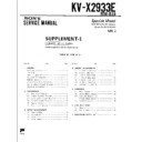 Sony KV-X2933E Service Manual