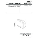 Sony KV-XA29K90 Service Manual