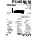 Sony EV-C2000E, EV-C2000EUB, EV-C2000EVP Service Manual