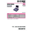 Sony GV-D1000E Service Manual