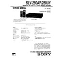 Sony SLV-280AP, SLV-280UY Service Manual