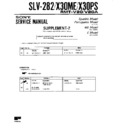 Sony SLV-282, SLV-X30ME, SLV-X30PS (serv.man3) Service Manual