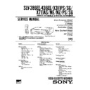 Sony SLV-286EE, SLV-436EE, SLV-E450EE, SLV-X311PS, SLV-X311SG, SLV-X711AS, SLV-X711ME, SLV-X711NZ, SLV-X711PS, SLV-X711SG Service Manual